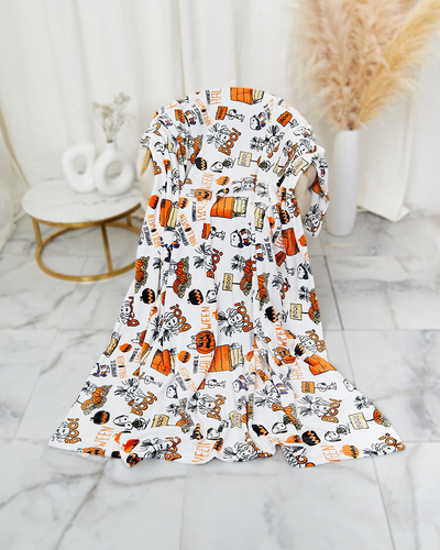 Royalfashion Halloween bílá deka přehoz na postel 160x200
