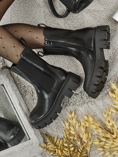 Високі жіночі ботильйони з еко шкіри Dorvella