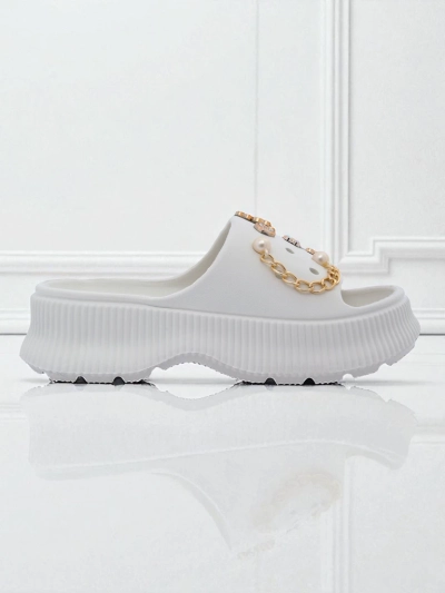 Royalfashion Жіночі гумові сандалі з прикрасами Slash Glam