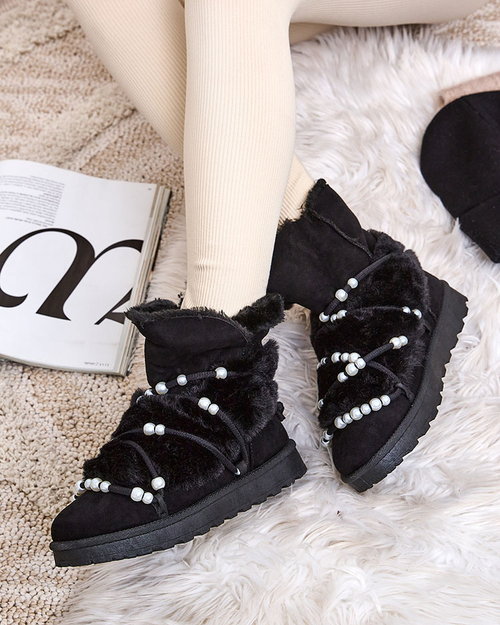 Royalfashion Жіночі снігоступи з перлами Cuvilav