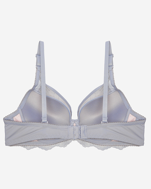Сіро-рожевий жіночий бюстгальтер з мереживом - Нижня білизна