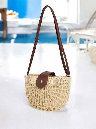 Royalfashion Malá slámová kabelka pro ženy Boho Mini