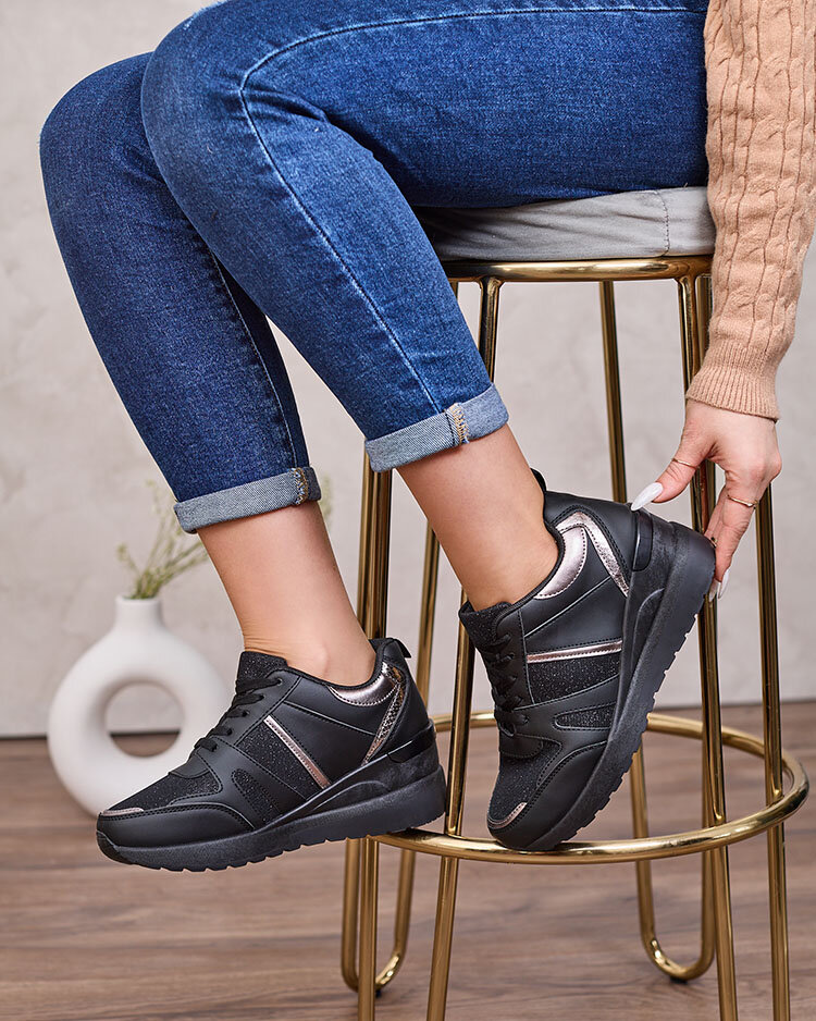 Royalfashion Béžovo-hnědé dámské sportovní tenisky na platformě Lacyrllia