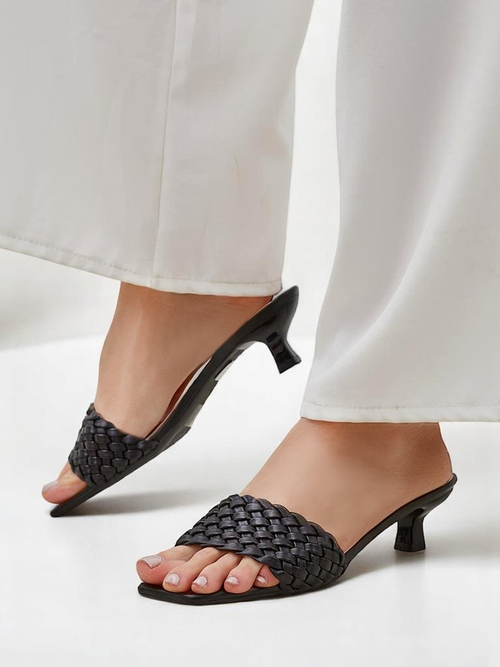 Сандалі Callista Nero – Чорні жіночі шпильки з екологічної шкіри, літо