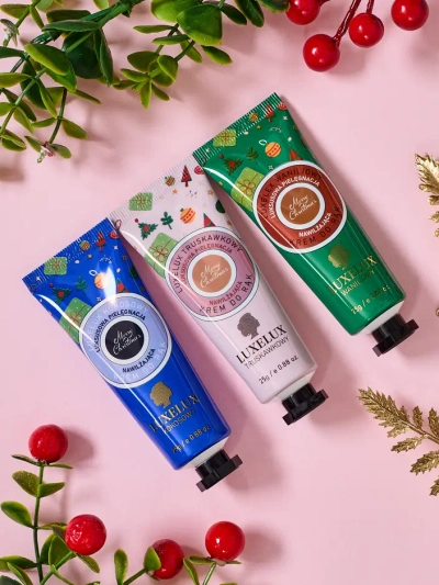 Sada krémů na ruce Luxelux Christmas z řady botanické esence 25g