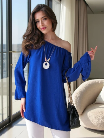 Royalfashion Dámská blouse bez ramínek s volány