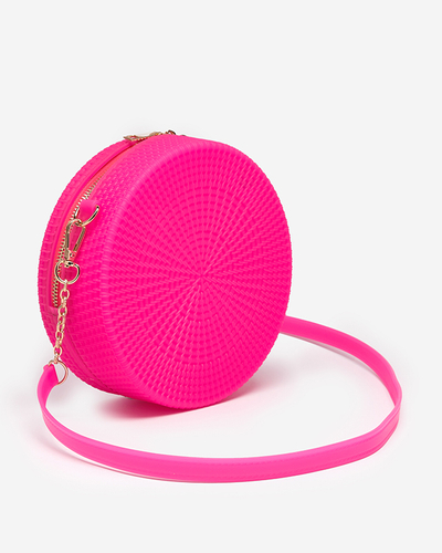 Fuchsiová dámská kabelka s ražbou - Doplňky