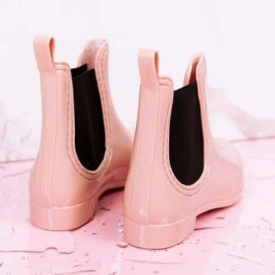 Béžové gumové lakované galoše Furu - Footwear 1