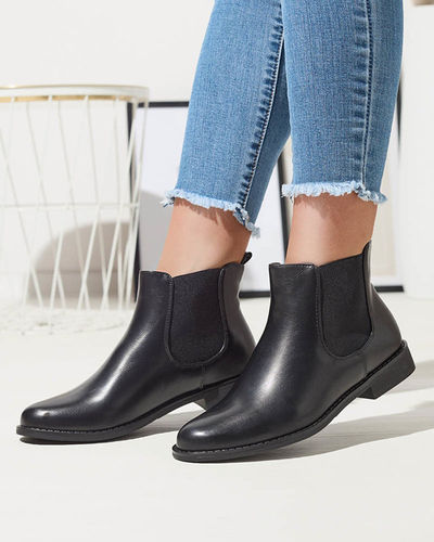 Чорні жіночі черевики a'la sztyblety Novos- Footwear