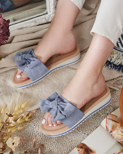 Royalfashion Dámské žabky s mašlí Erinner