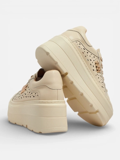 Ažurové sportovní dámské tenisky z přírodní kůže Atelle