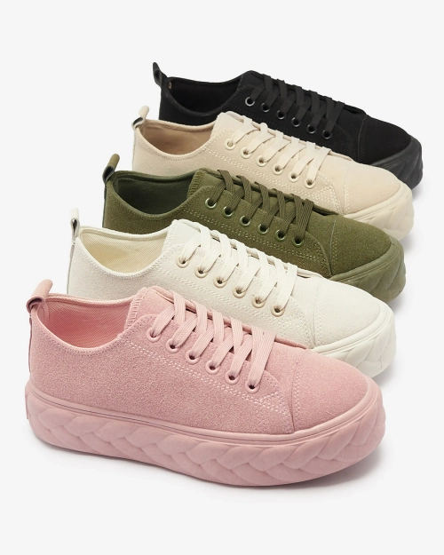 Бежеві жіночі кеди на платформі Sedix - Взуття