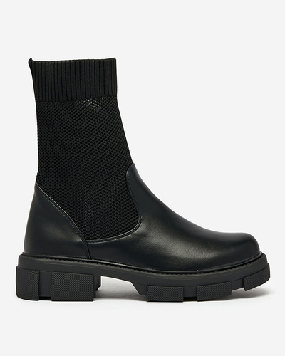 Royalfashion Чорні жіночі черевики з сіткою Xandra