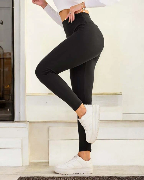 Легінси жіночі бавовняні ребристі Royalfashion