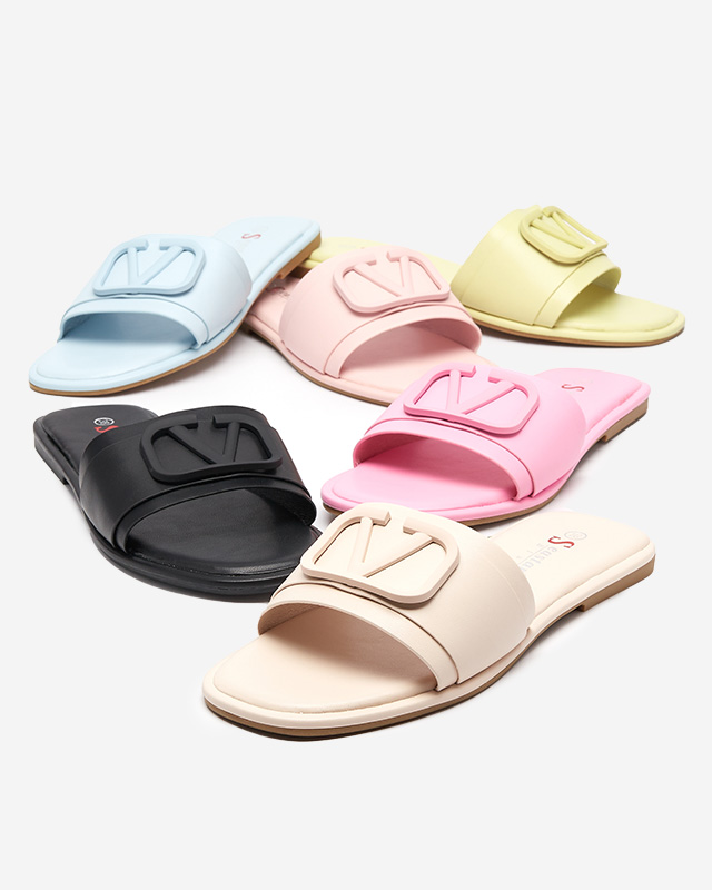 Černé dámské pantofle z eko kůže Cartec - Obuv