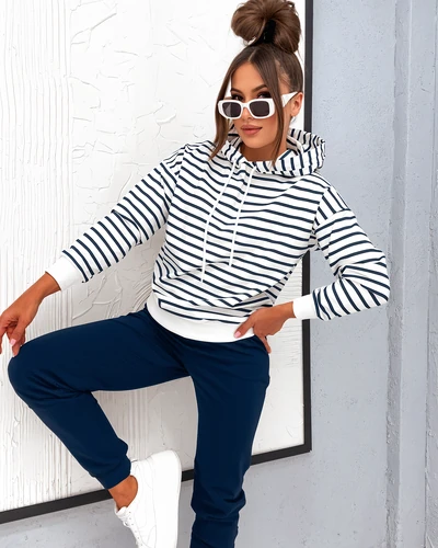 Royalfashion Dámská souprava v pruzích