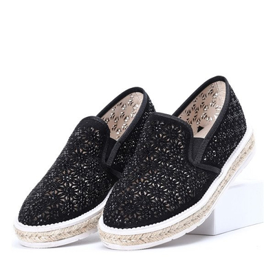 Czarne, tenisówki slip on - Obuwie