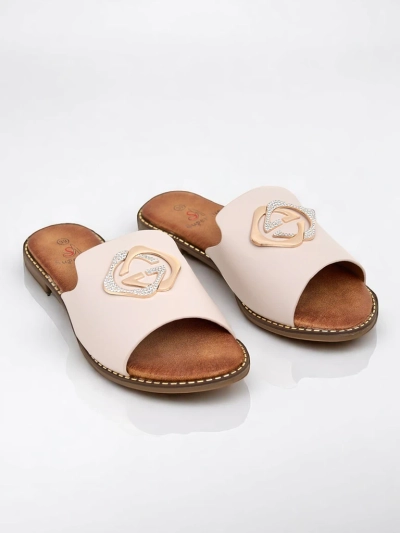 Royalfashion Жіночі шльопанці на плоскій підошві Goldie Spark