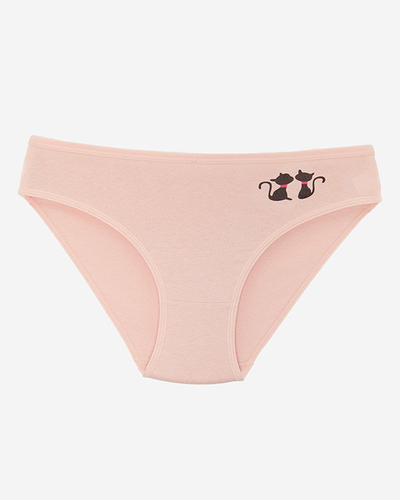 Світло-рожеві бавовняні жіночі трусики - Білизна