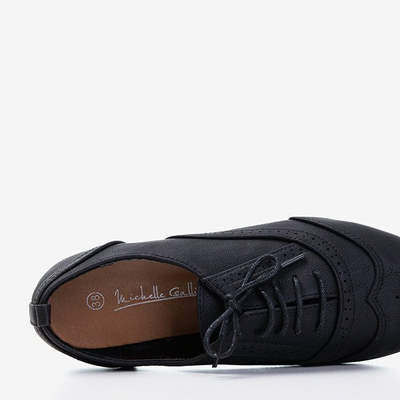 Dámské černé gresiánské prolamované boty - Obuv