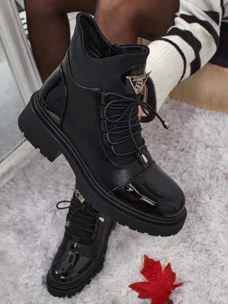 Eko kožené šněrovací dámské boty Elisse