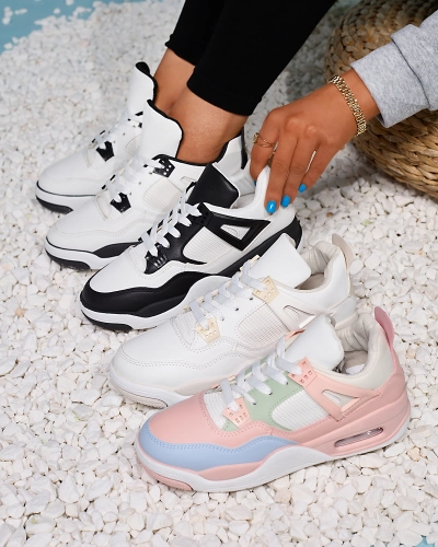 Černobílá dámská sportovní obuv Evoile- Obuv