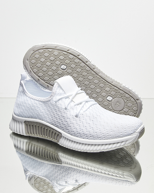 Білі жіночі тканинні спортивні кросівки Vobbu- Footwear