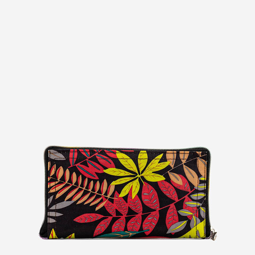 Помаранчева сумка шопер з принтом