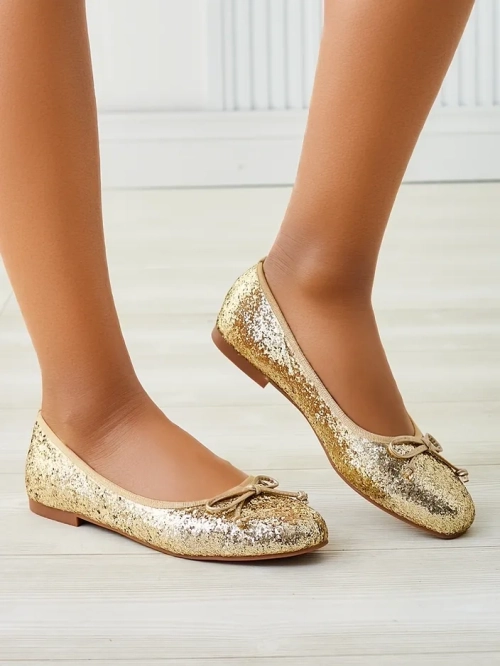Royalfashion жіночі балетки з блискітками та бантом Aramie