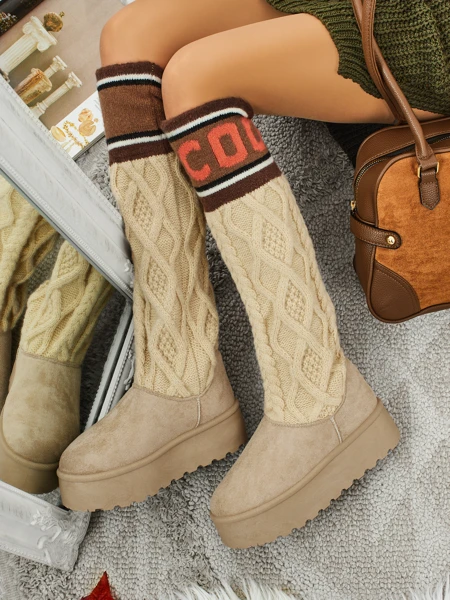 Vysoké boty a'la sněhule dámské s cholewką Anane