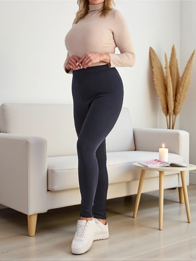 Royalfashion Dámské zateplené tregínové kalhoty PLUS SIZE