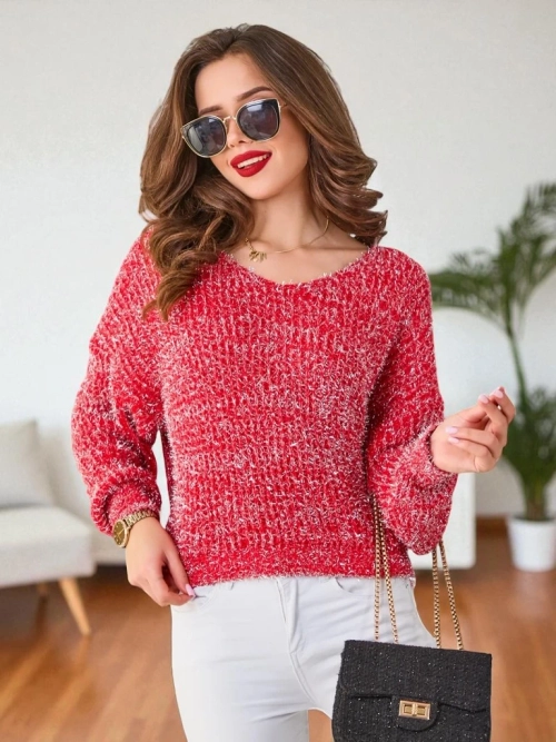 Royalfashion Жіночий светр з блискучою ниткою