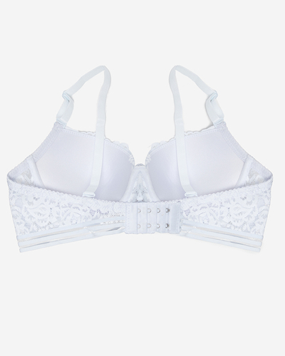 Білий мереживний жіночий бюстгальтер - нижня білизна