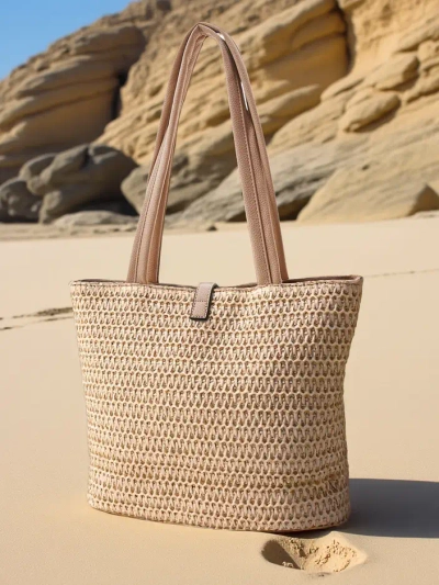 Royalfashion Velká slámová kabelka pro ženy