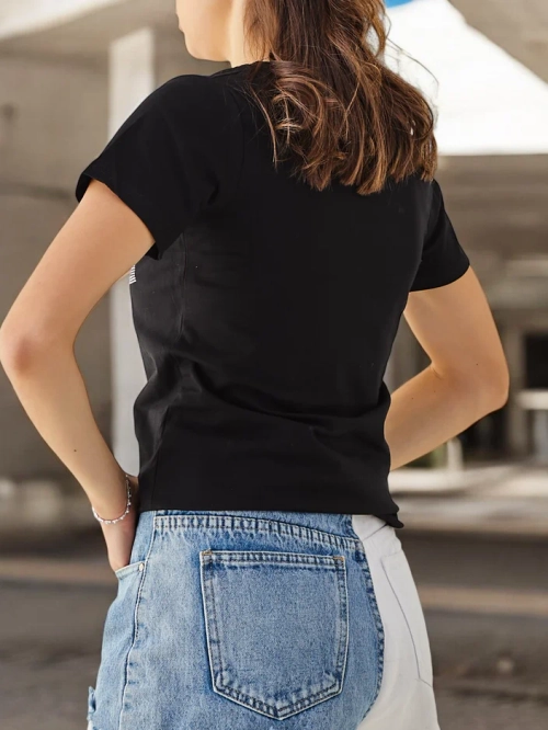 Royalfashion Жіноча бавовняна блузка з написом