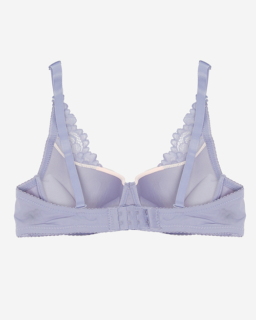 Жіночий рожевий бюстгальтер з фіолетовим мереживом - Нижня білизна