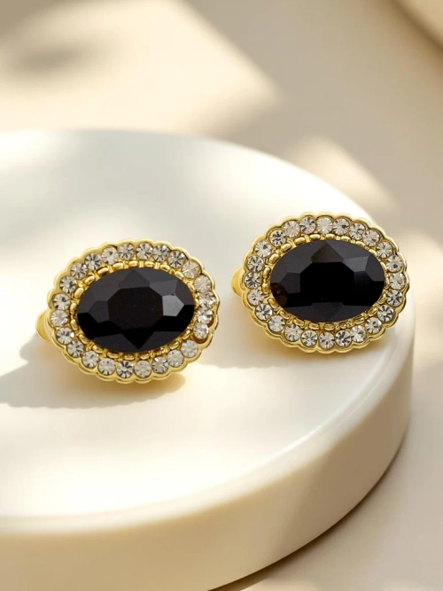 Royalfashion Жіночі кліпси з кристалом і кубічним цирконієм