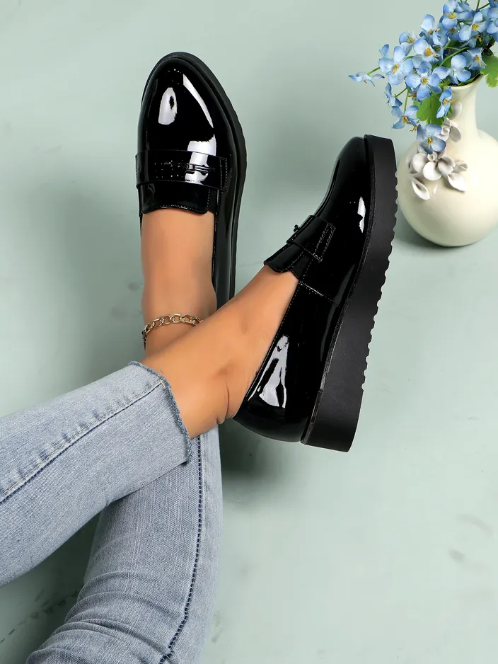 Royalfashion Dámské lakované mokasíny Arefel