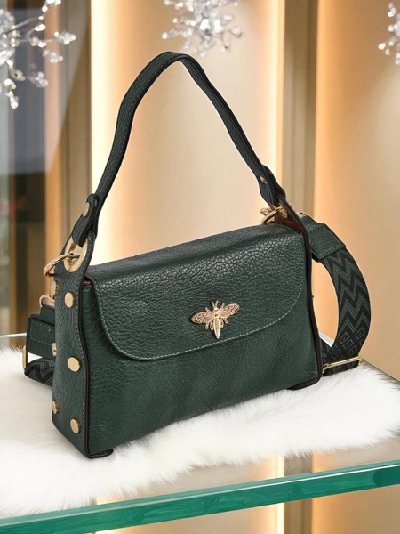 Aurelia Verde – dámská kabelka z ekologické kůže s ozdobou