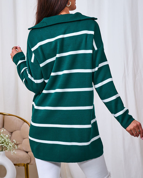 Светр жіночий зелений Royalfashion з відстібною водолазкою