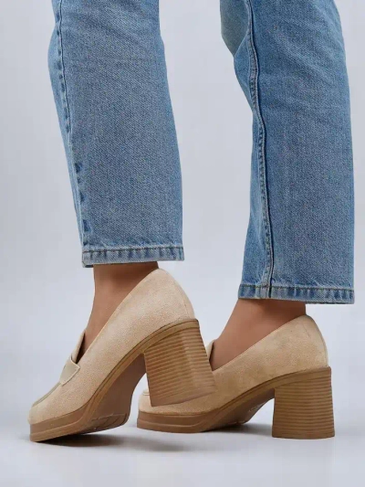 Royalfashion dámské loafersy s blokovým podpatkem Evelay