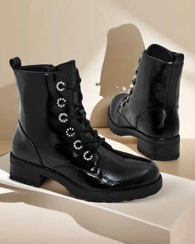 Жіночі ботильйони на шнурівці Royalfashion Solales