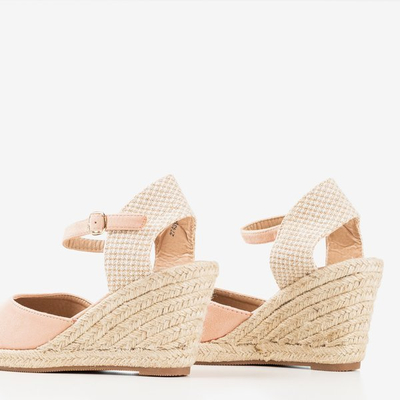 Práškové klínové sandály a'la espadrilles Tidem - obuv