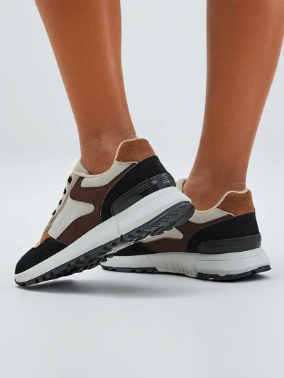 Royalfashion Dámské sportovní tenisky z eko semiše Abo