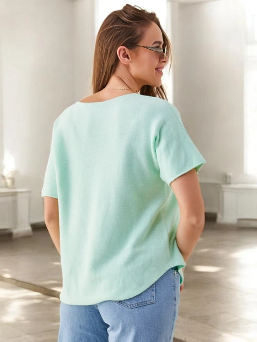 Royalfashion Тонкий жіночий светр з коротким рукавом