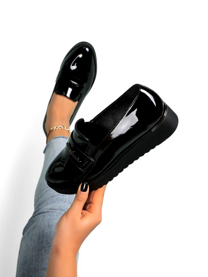 Royalfashion Dámské lakované mokasíny Arefel