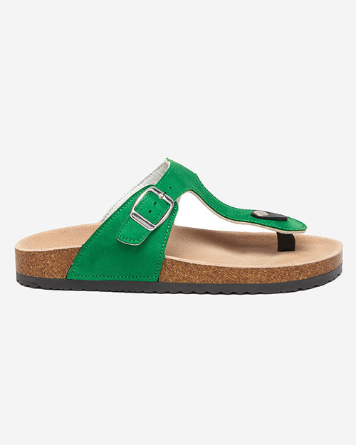 Зелені жіночі шльопанці Sodifo