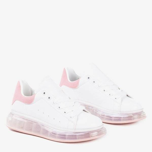 Білі та рожеві кросівки з більш товстою підошвою Judite - Взуття 1