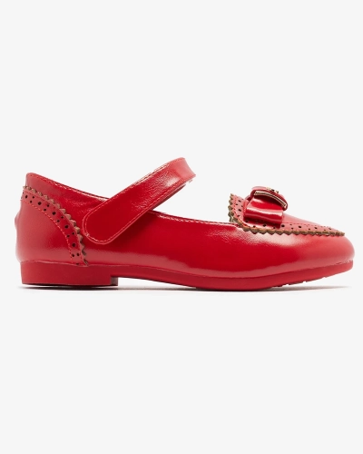 Червоні туфлі-човники з бантом Proya- Footwear