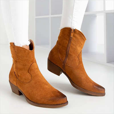 Hnědé kovbojské boty Sahara - Boty